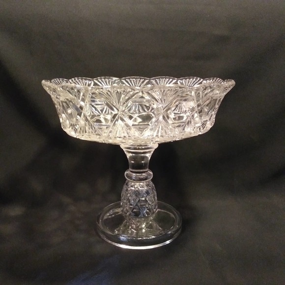 EAPG Challinor & Taylor Footed Compote Bowl in Blockade 1887 - Picture 1 of 16